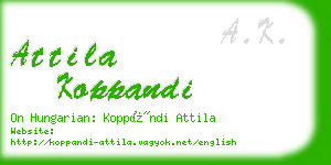 attila koppandi business card